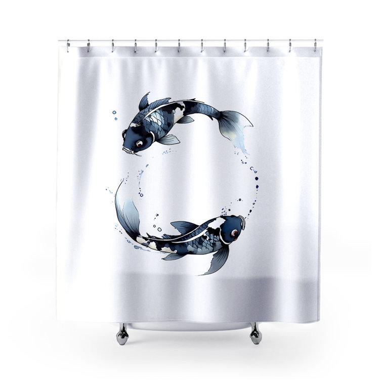 ULLI HOME Castello Koi Fish Shower Curtain Wayfair Canada